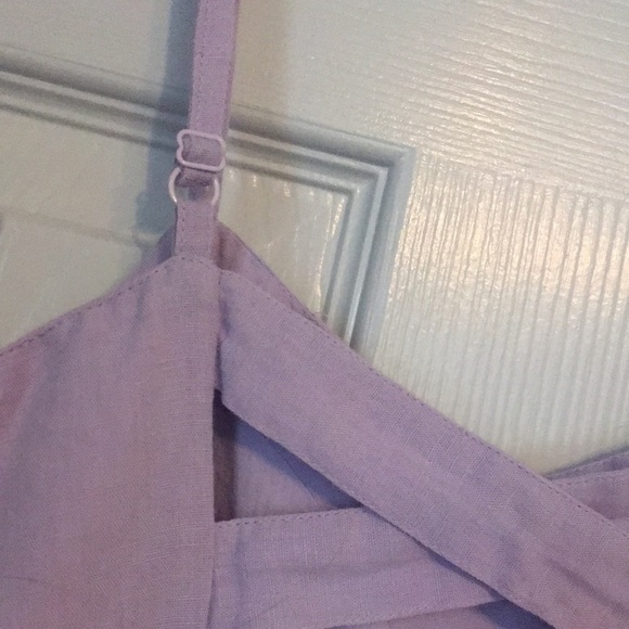Urban Outfitters Button Front Mini Dress Criss-Cross Back Mini Dress in Lavender - Picture 9 of 12
